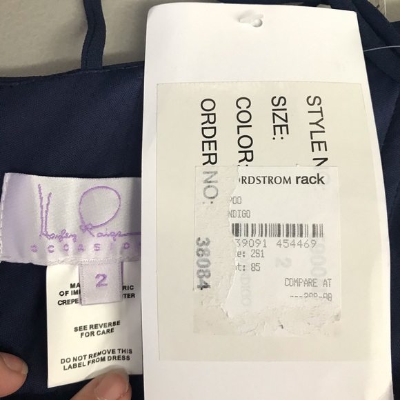 Hayley Paige Mock Neck Strappy Back Crepe Dress - Picture 7 of 11